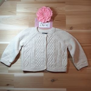 Gap creme crochet sweater for girl of 12-18 months